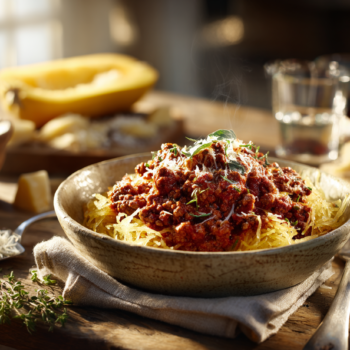 Healthy Spaghetti Squash With Meat Sauce