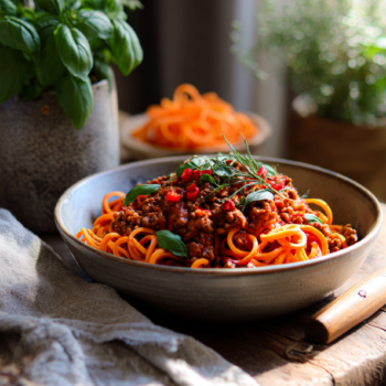 Delicious Sweet Potato Pasta With Bolognese 2 Delicious Sweet Potato Pasta With Bolognese