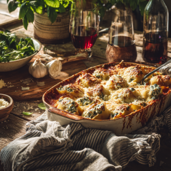 Heavenly Spinach And Cheese Stuffed Shells