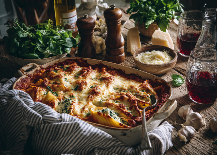 Heavenly Spinach And Cheese Stuffed Shells