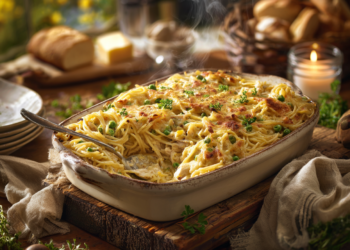 Rich And Creamy Baked Chicken Spaghetti