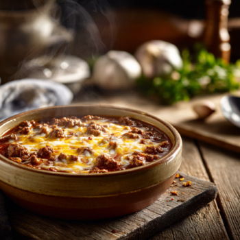 Rich Beef Chili Cheese