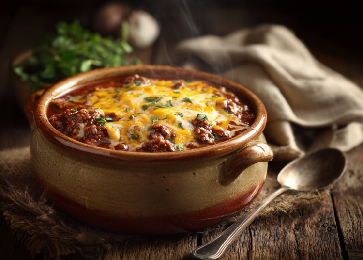 Rich Beef Chili Cheese