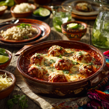 Festive Chicken Meatballs In Tomato Sauce