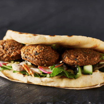 Appetizing Chilli Patties And Freshly Baked Pita Pockets