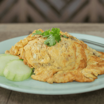 Fluffy Egg Chicken Pancake Omelette