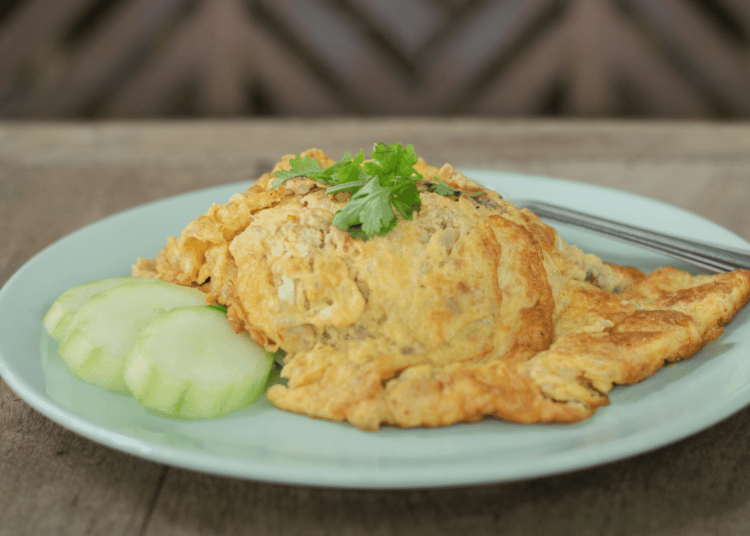 Fluffy Egg Chicken Pancake Omelette