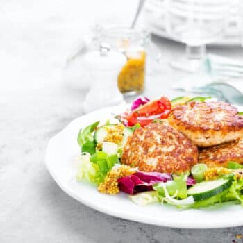 Herby Thai Pork Meatballs And Shredded Salad With Sriracha Dressing