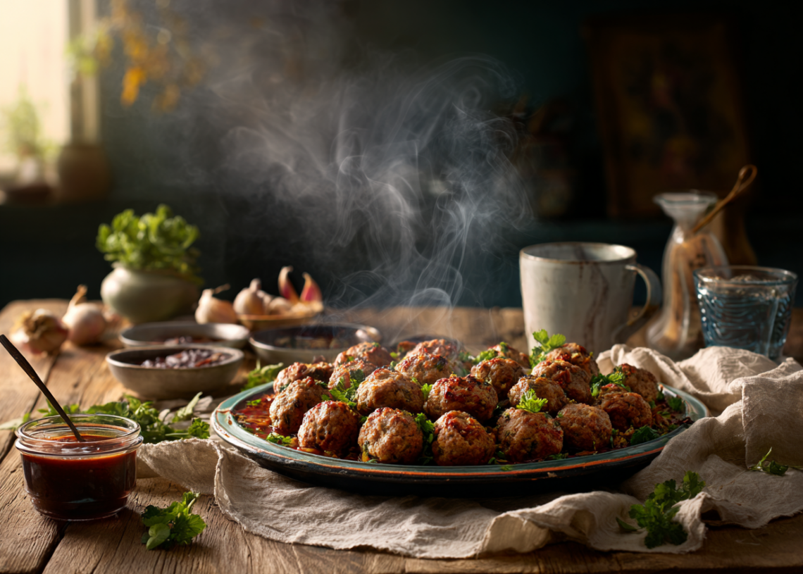 Authentic Spicy Mince Kebabs Pakistani Style Spiced Meatballs