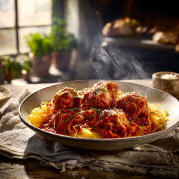Delightful Spaghetti Squash And Meatballs