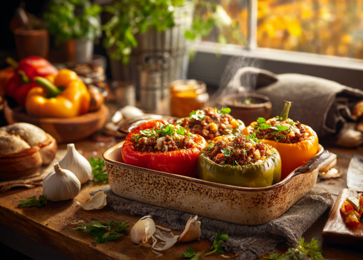 Gourmet Italian Style Stuffed Bell Peppers