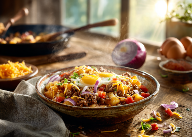 Delicious Cheeseburger Hash