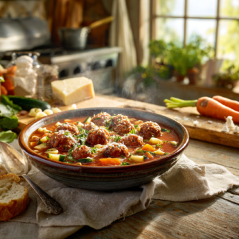 Marvelous Minestrone With Mini Chicken Meatballs