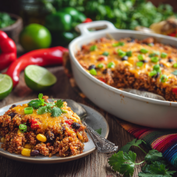 Gratifying Enchilada Quinoa Casserole
