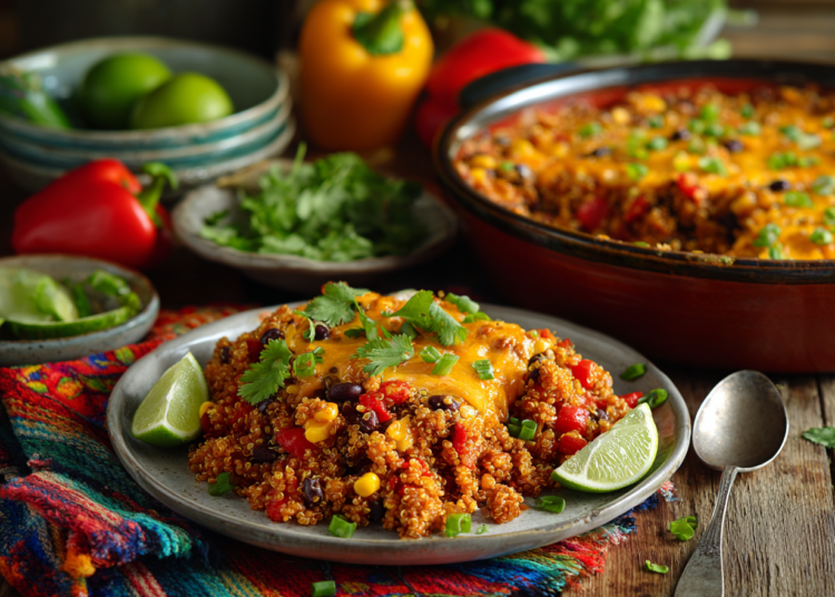 Gratifying Enchilada Quinoa Casserole