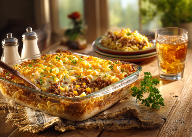 Easy Hamburger And Corn Casserole Inexpensive Recipes Noodles