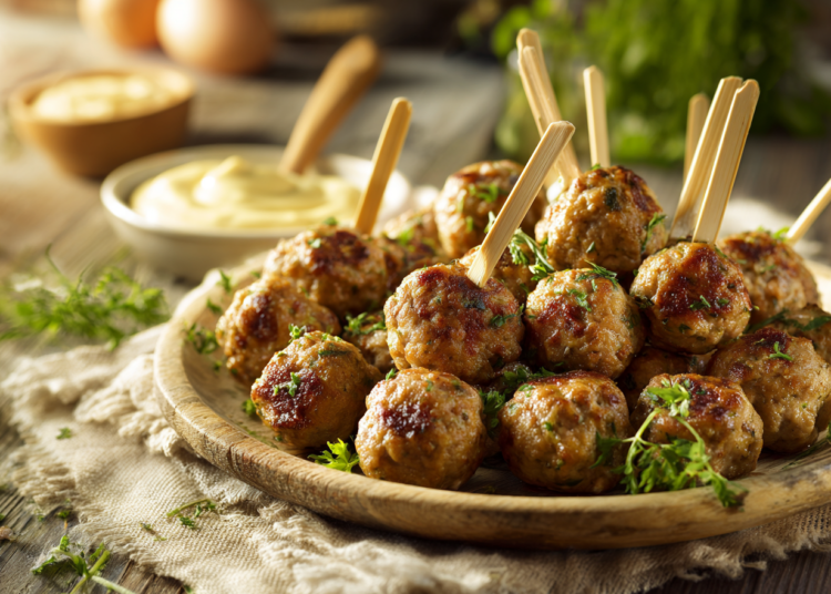 Heavenly Skewered Meatballs