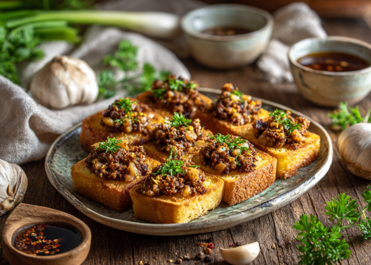 Savory Thai Beef Toast