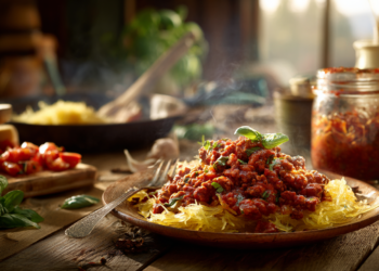 Healthy Spaghetti Squash Noodles With Meat Sauce