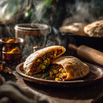 Flaky Minced Meat Stuffed Flatbread 2 Flaky Minced Meat Stuffed Flatbread
