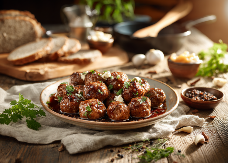 Glazed Meatballs With Cocoa