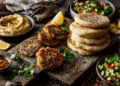 Appetizing Chilli Patties And Freshly Baked Pita Pockets