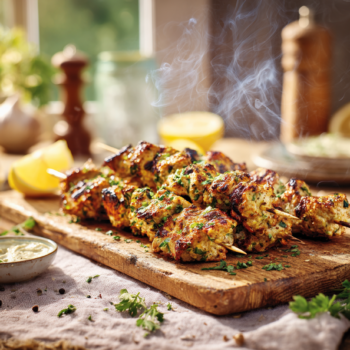 Flavourful Cilantro And Chilli Turkey Kabobs