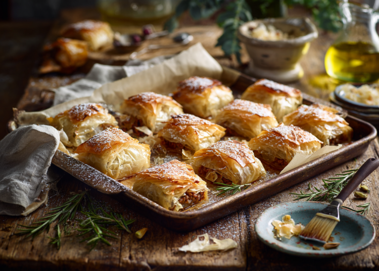 Light And Flaky Filo Mince Pie Parcels