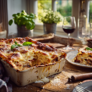 Easy Bacon And Mushroom Lasagne