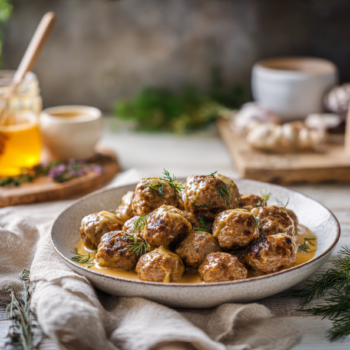 Flavorful Meatballs With Honey And Mustard Sauce Recipe