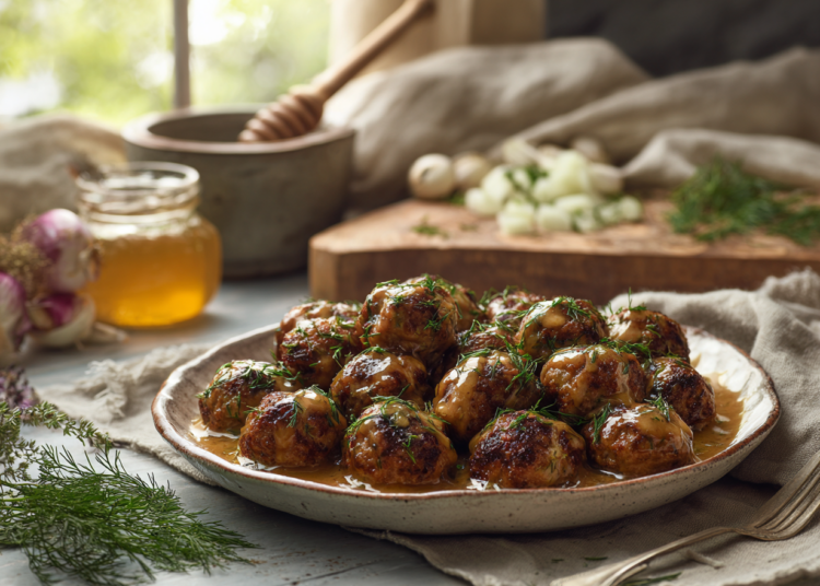 Flavorful Meatballs With Honey And Mustard Sauce Recipe