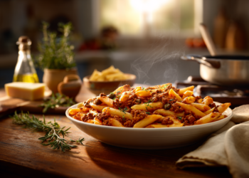 Easy, Heavenly Penne Pasta With Ground Beef