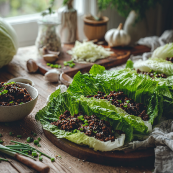 Spiced Garlic Beef Cabbage Wraps Recipe