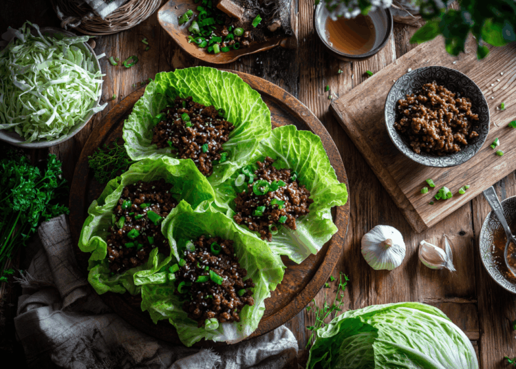 Spiced Garlic Beef Cabbage Wraps Recipe