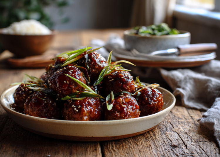 Amazing Quince And Miso Glazed Meatballs