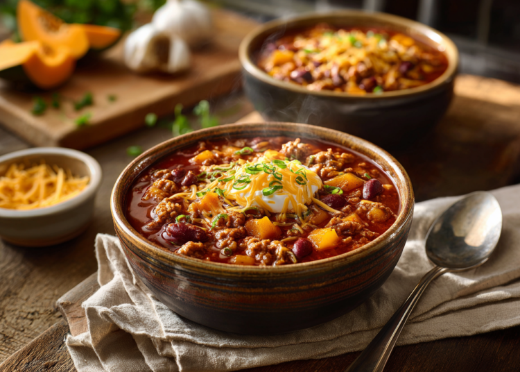 Savoury Turkey Sausage And Butternut Squash Chili Recipe 1