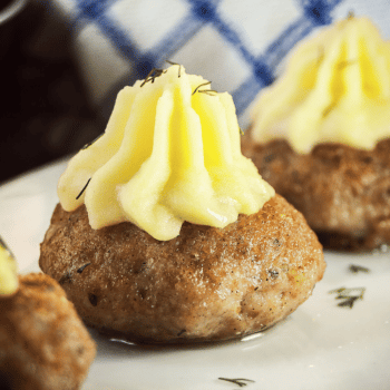 Healthy Turkey Meatloaf Cupcakes With Garlic Mashed Potatoes Frosting