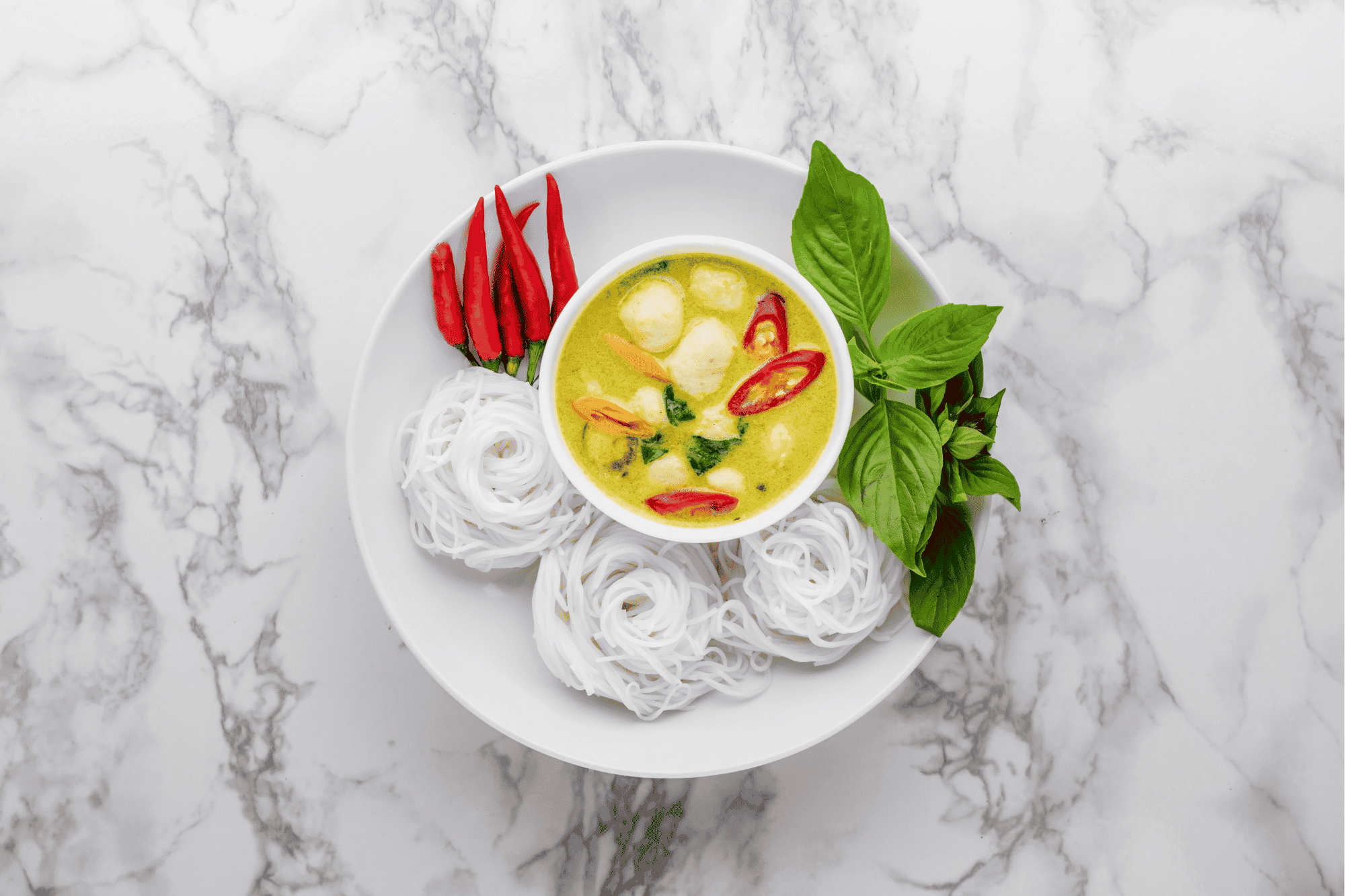 Creamiest Coconut Green Curry Chicken Balls
