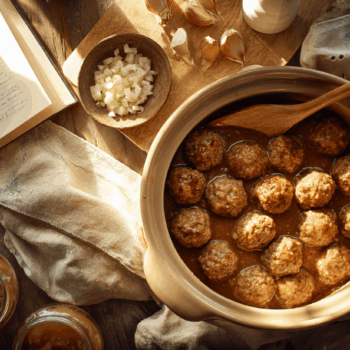 Super Easy Slow-Cooked Crockpot Meatballs