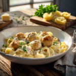 Over 50 Of The Best Meatball Recipes From Around The World 32 Gluten Free Chicken Meatballs In Cream Sauce Over Tagliatelle2