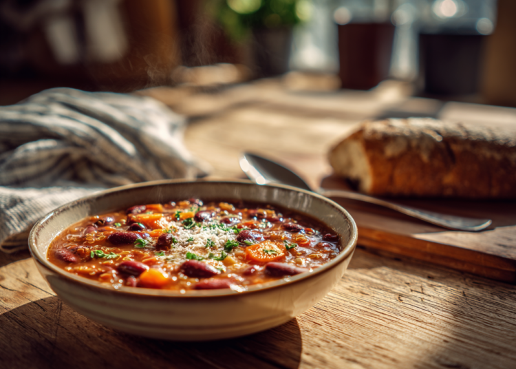 Savoury Quinoa E Fagioli Soup Recipe