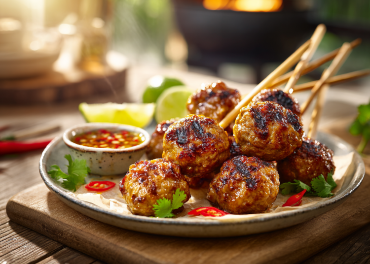 Easy Grilled Meatball With Special Dipping Sauce 1 Easy Grilled Meatball With Special Dipping Sauce