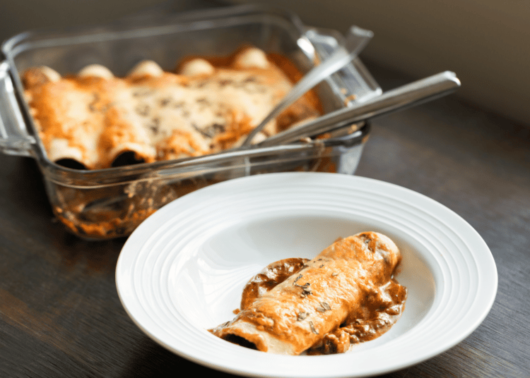 Savoury Turkey, Sweet Potato And Kale Enchiladas