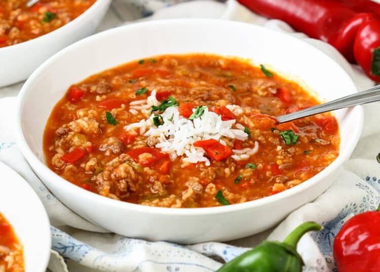 Heartwarming Stuffed Pepper Soup 1 Heartwarming Stuffed Pepper Soup With Rice