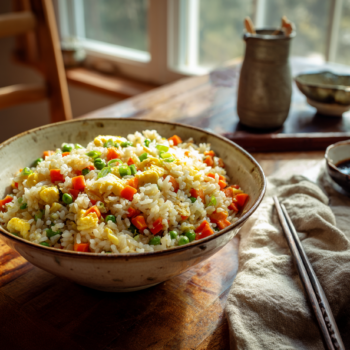 Healthy Seasonal Fried Brown Rice Recipe