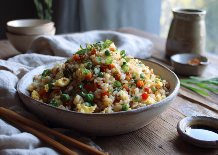 Healthy Seasonal Fried Brown Rice Recipe