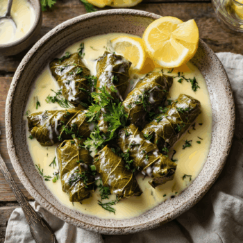 Tangy Dolmades In Avgolemono Sauce Recipe