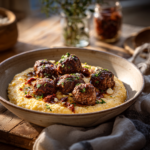 Over 50 Of The Best Meatball Recipes From Around The World 53 Delicious Lamb Meatballs With Sun-Dried Tomato Polenta