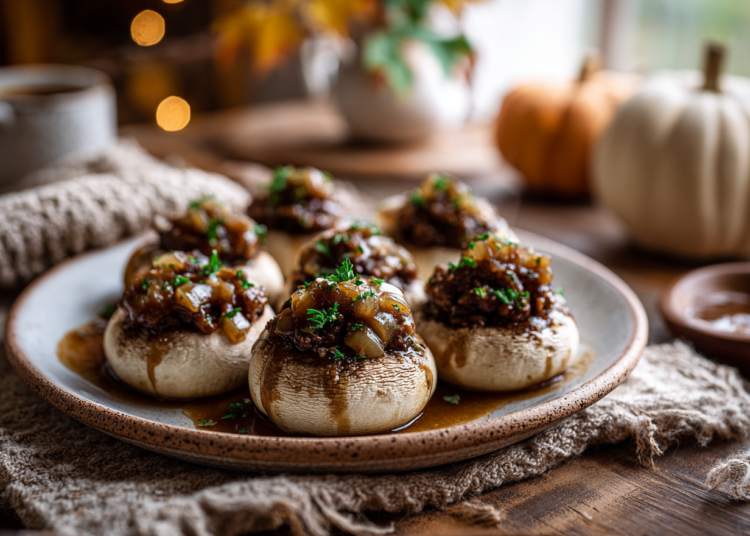 Delightful Salisbury Steak Stuffed Mushrooms