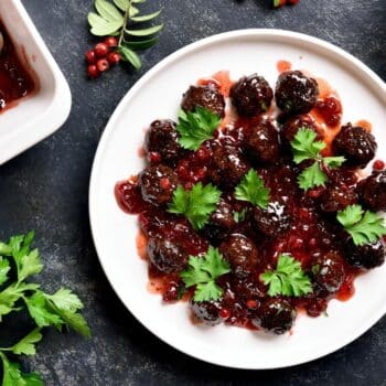 Swedish Paleo Meatballs And Cranberry Sauce